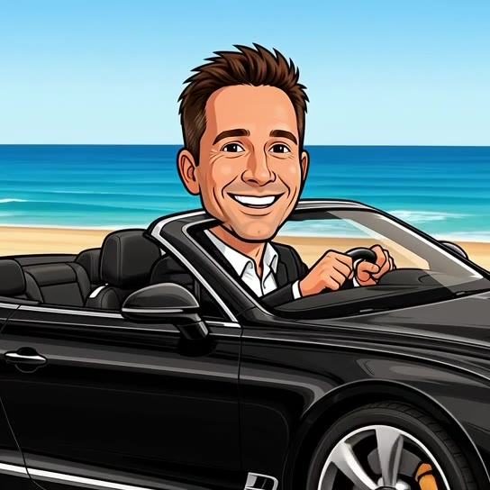 Keith in the Bentley, taking questions